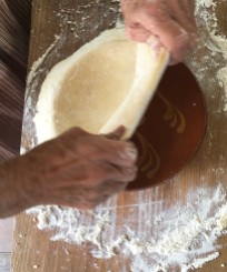 Lay crust into pie plate